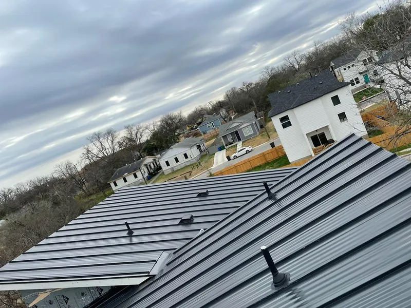 Standing seam metal roof panels with vents for Skylight Repair in Massac
